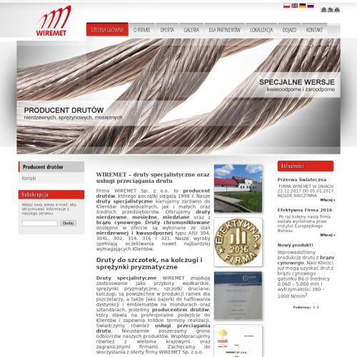 Produkcja drutów