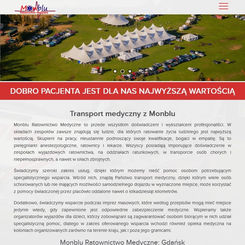 Zamówienie karetki transportowej w Elblągu