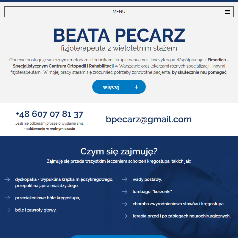 Terapia manualna kręgosłupa Warszawa