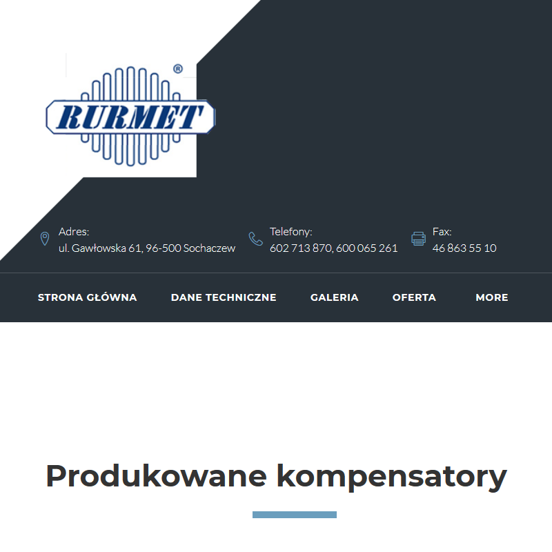 Kompensatory kątowe z przyłączem